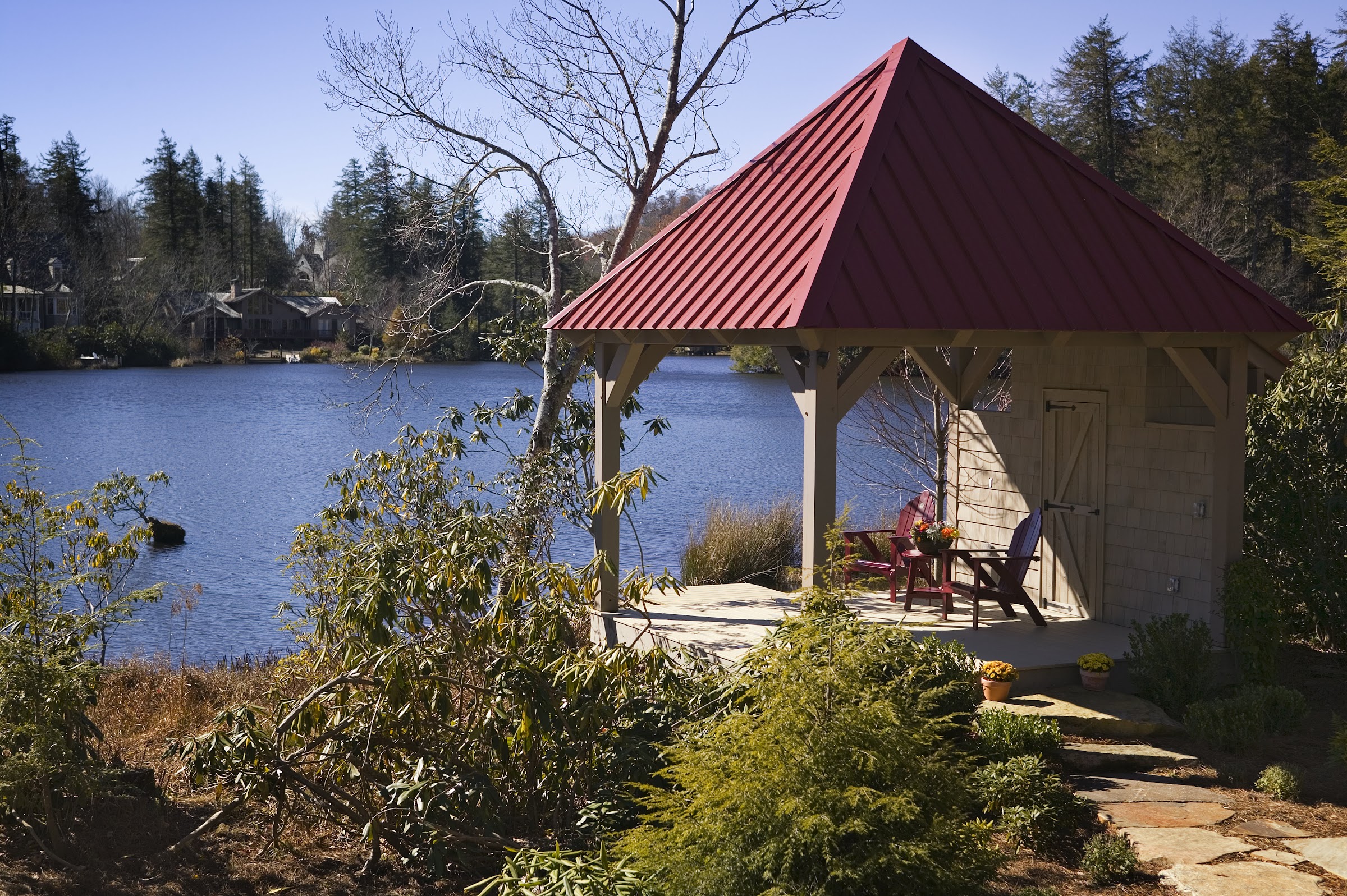 Jackson Family Home — Bear's Lair, timber frame and stone lodge on Lake Toxaway