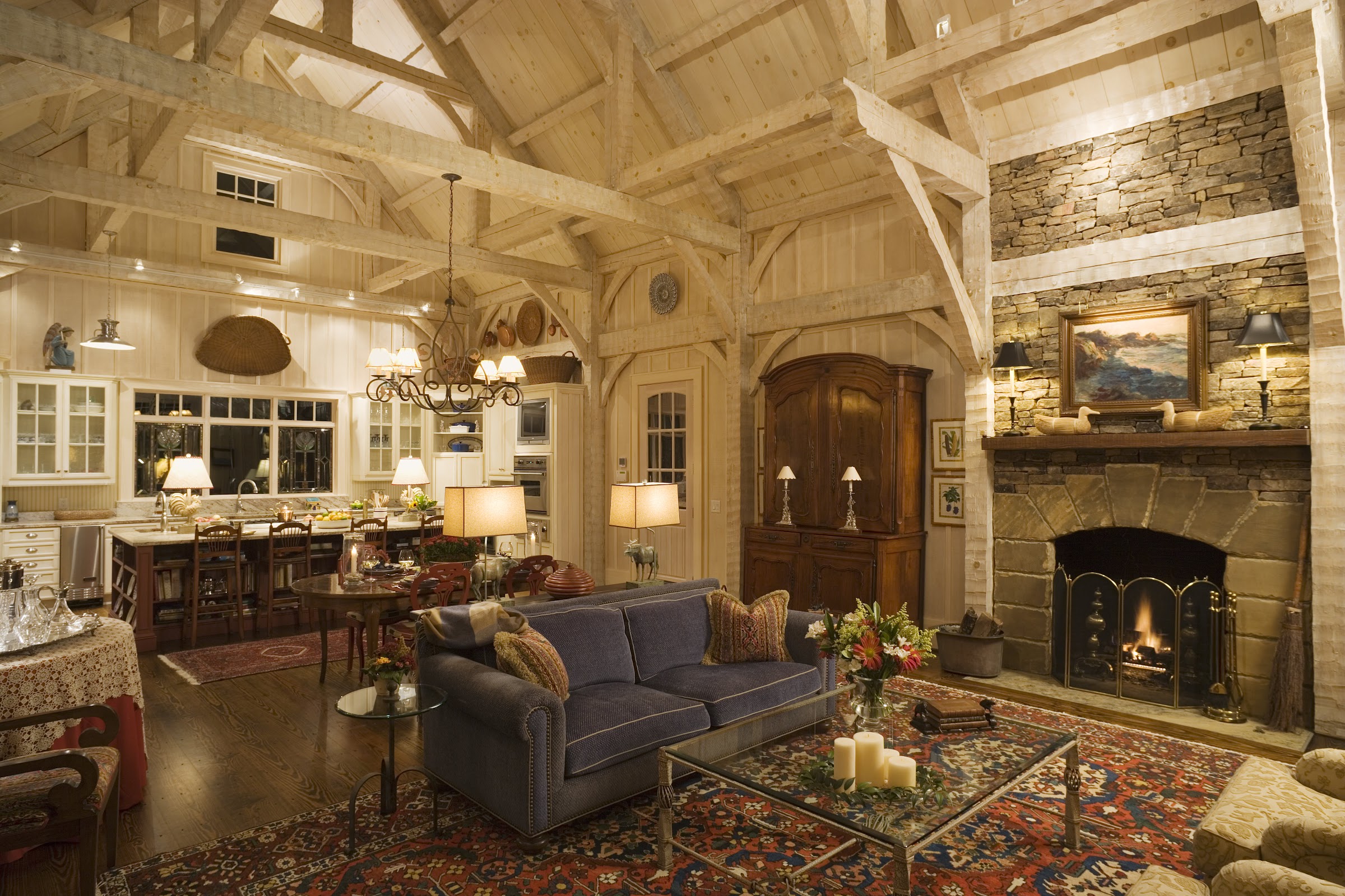 Jackson Family Home — Bear's Lair, timber frame and stone lodge on Lake Toxaway