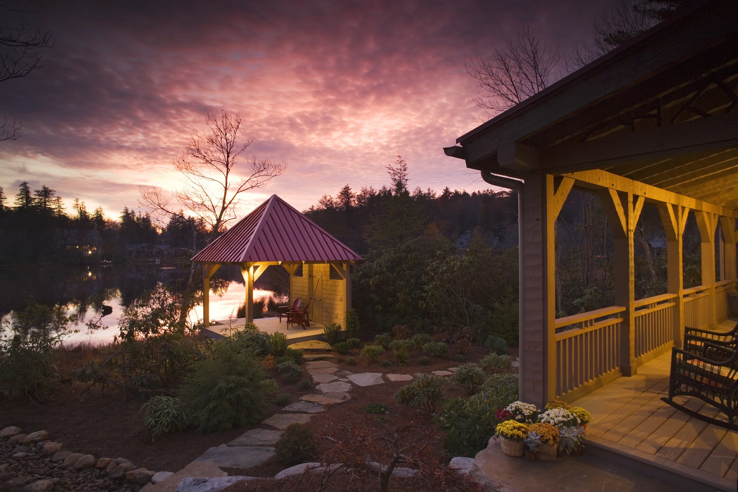 Jackson Family Home — Bear's Lair, timber frame and stone lodge on Lake Toxaway