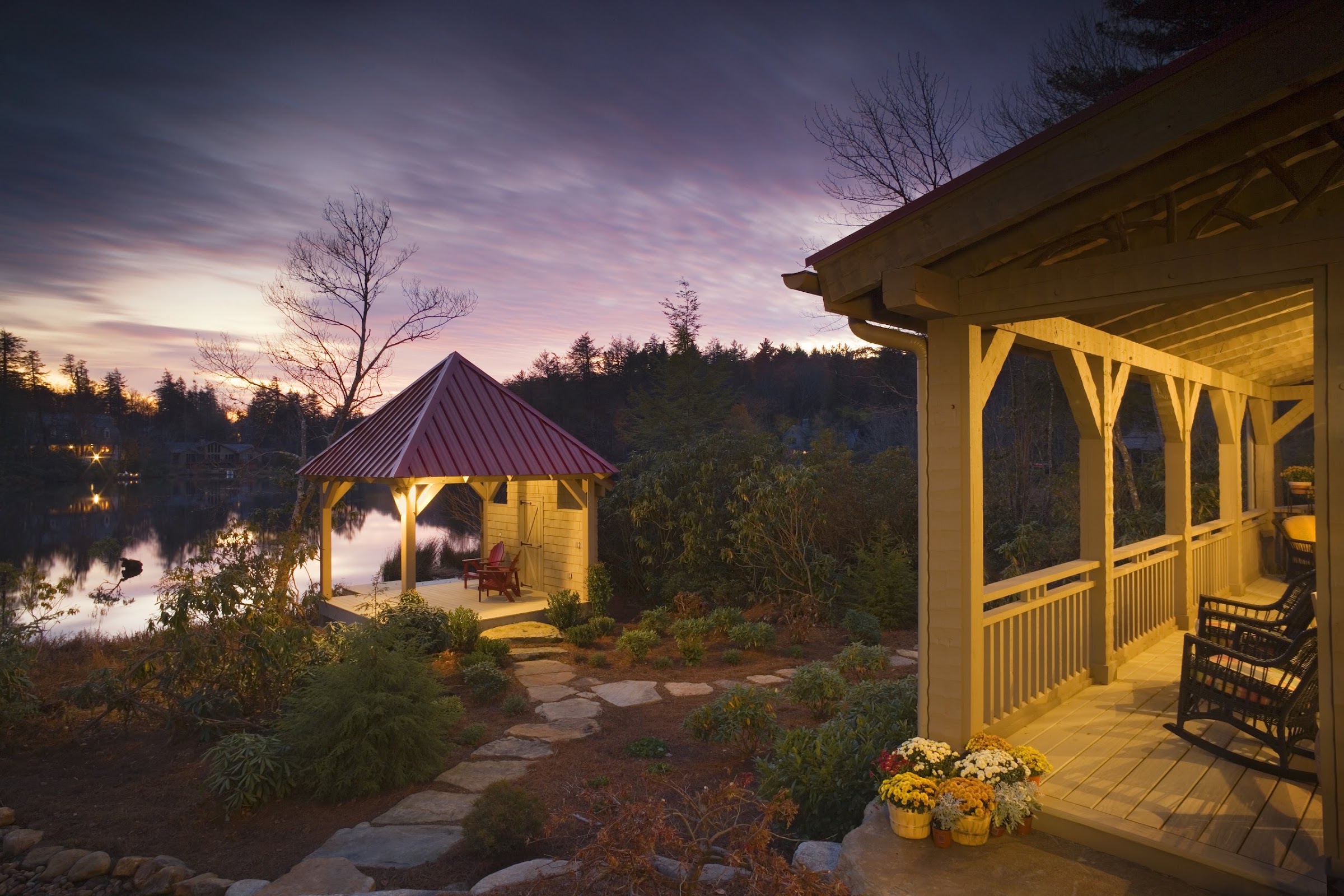 Jackson Family Home — Bear's Lair, timber frame and stone lodge on Lake Toxaway