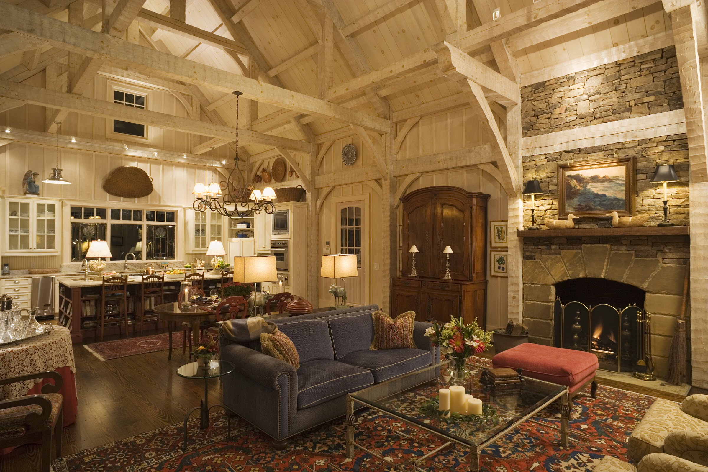 Jackson Family Home — Bear's Lair, timber frame and stone lodge on Lake Toxaway