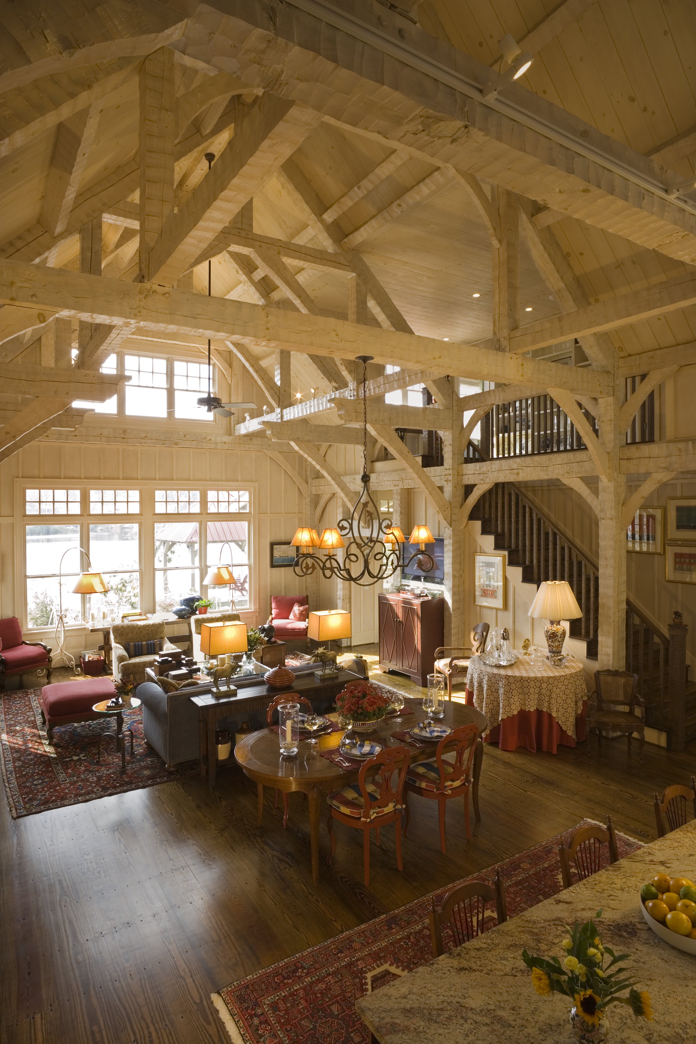 Jackson Family Home — Bear's Lair, timber frame and stone lodge on Lake Toxaway