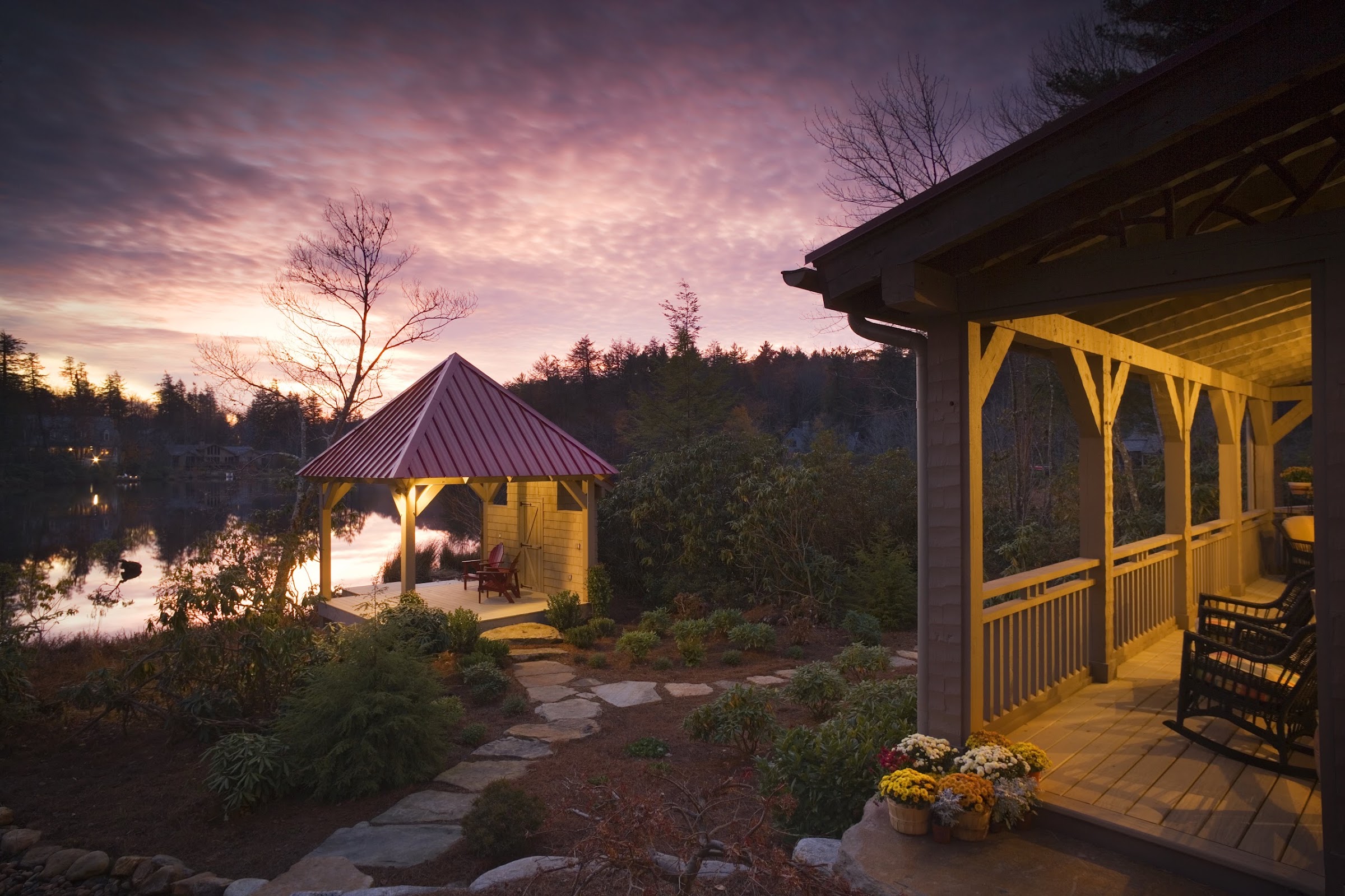 Jackson Family Home — Bear's Lair, timber frame and stone lodge on Lake Toxaway