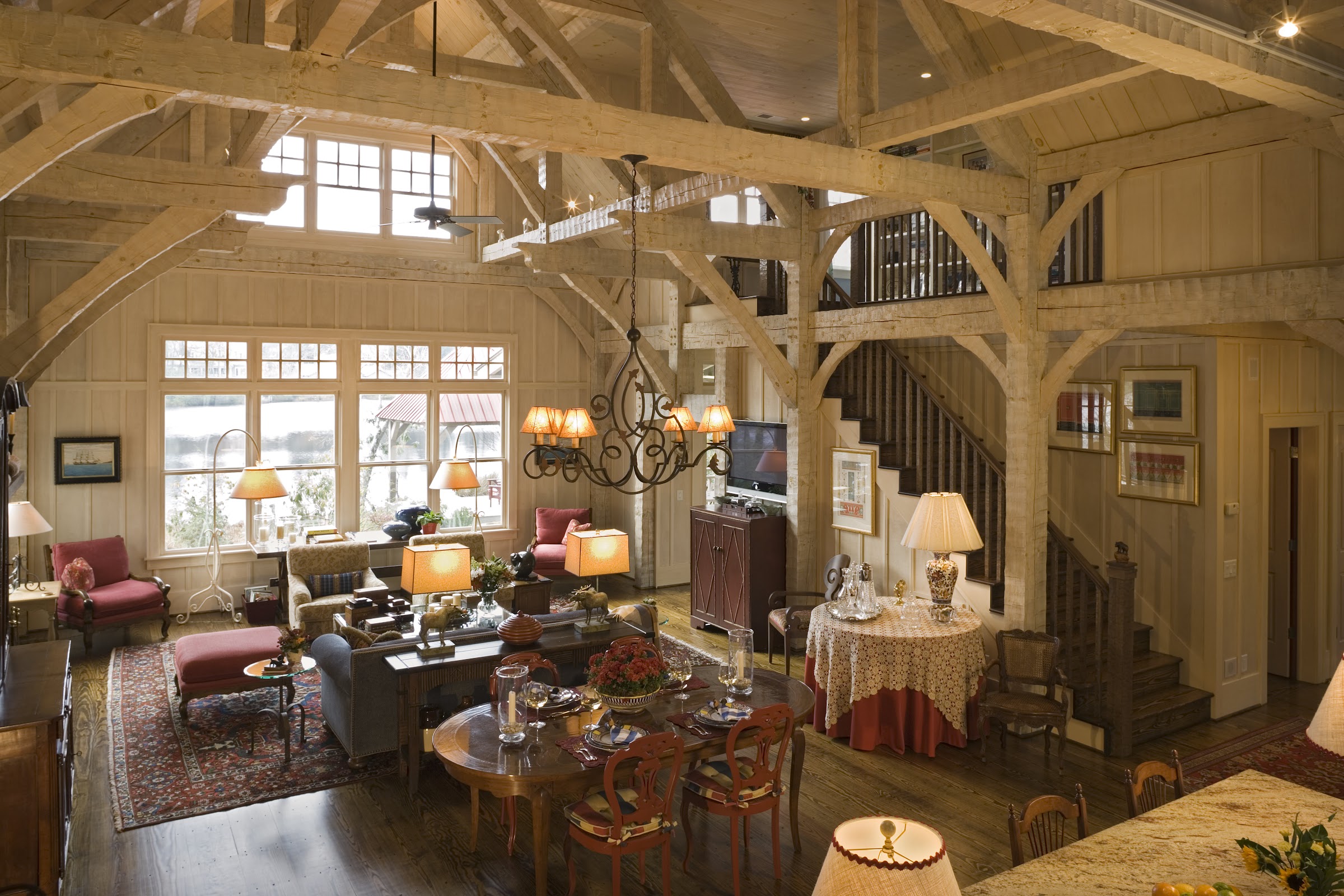 Jackson Family Home — Bear's Lair, timber frame and stone lodge on Lake Toxaway