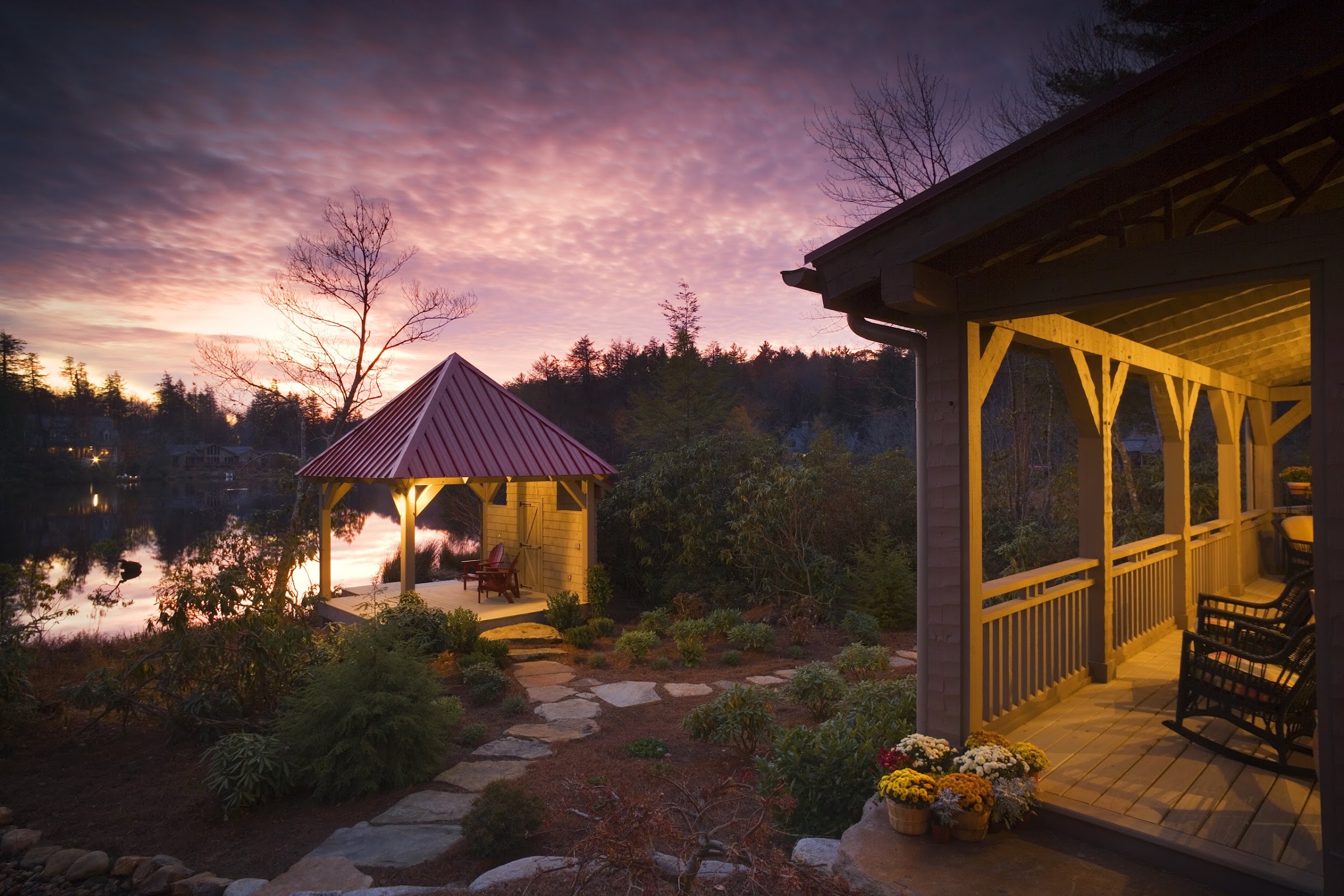 Jackson Family Home — Bear's Lair, timber frame and stone lodge on Lake Toxaway