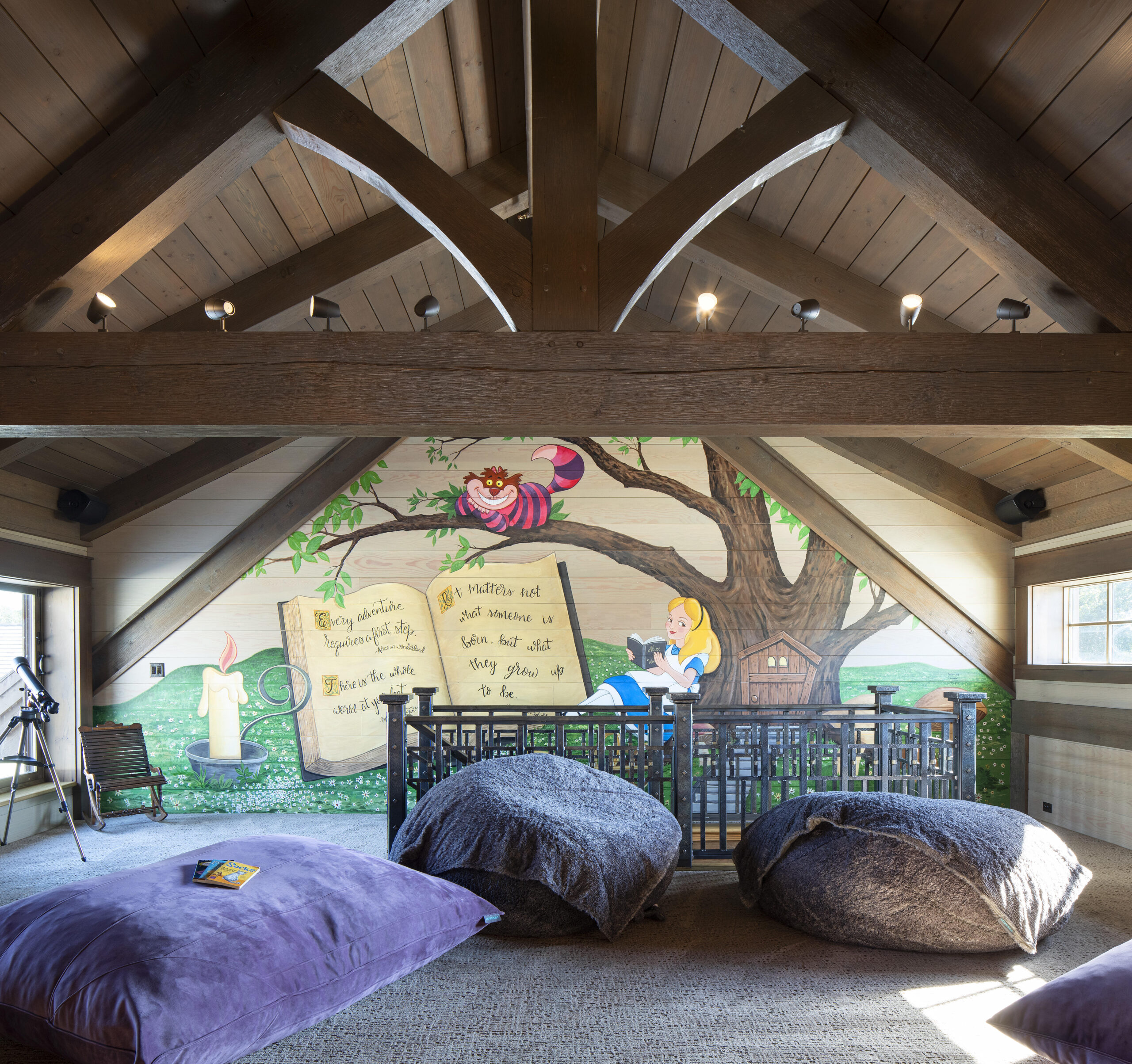 Paris, IL Timber Frame — Douglas Fir timber frame home with hammer-beam trusses