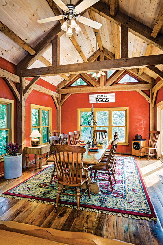 The Giles Guest House — the original hand-hewn cabin at Hickory Ridge, Dandridge, Tennessee